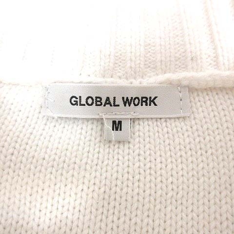 グローバルワーク GLOBAL WORK ニット セーター ケーブル 長袖 M 白 ホワイト /YK ■MO レディース_画像5
