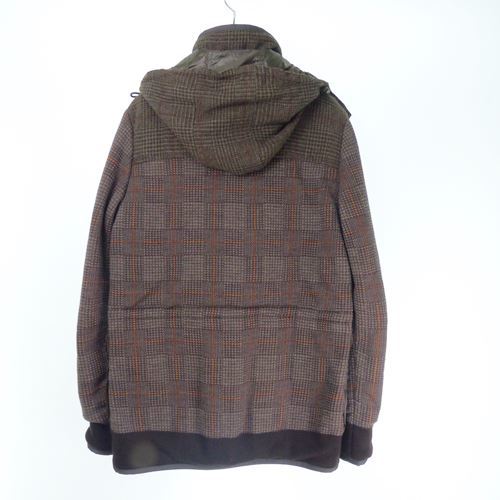 サカイ sacai 12AW GLENCHECK HUNTER JACKET グレンチェック ハンタージャケット 12-00328M 茶 ブラウン 2 1106 メンズ_画像2