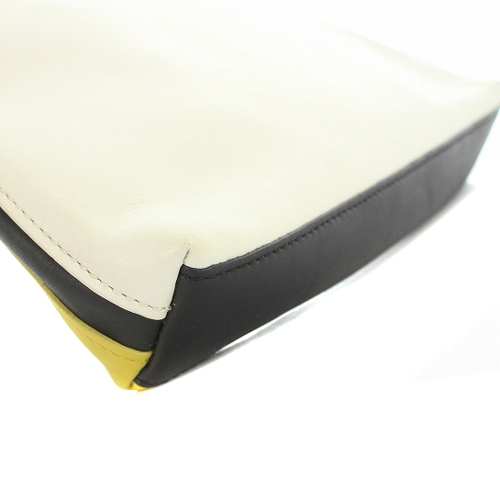 3.1 Philip rim 3.1 phillip lim leather clutch bag second bag yellow color yellow black black white white /SR35 lady's 