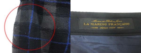  La Marine Francaise LA MARINE FRANCAISE LAP юбка тугой длинный проверка шерсть 1 чёрный угольно-серый /YK женский 