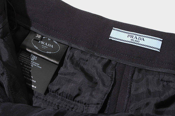 PRADA プラダ ウール スラックスパンツ 38 NAVY ネイビー AP01 2021 2867 P246G S221 108W /◆☆ レディース_画像4