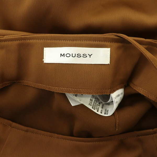 マウジー moussy 23SS WAIST TIE SATIN ラップスカート ロング サテン 1 茶 ブラウン /MY ■OS レディース_画像3