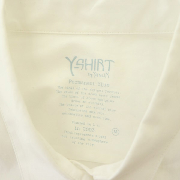 ヤヌーク YANUK Y-SHIRT 23SS クロップドシャツ 長袖 ワイド コットン M 白 ホワイト /MY ■OS レディース_画像3