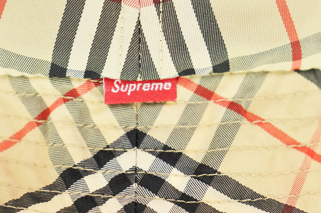 シュプリーム SUPREME ×Burberry 22SS Crusher バーバリー クラッシャー バケットハット 【ブランド古着ベクトル】231101☆AA★ メンズ レの画像3