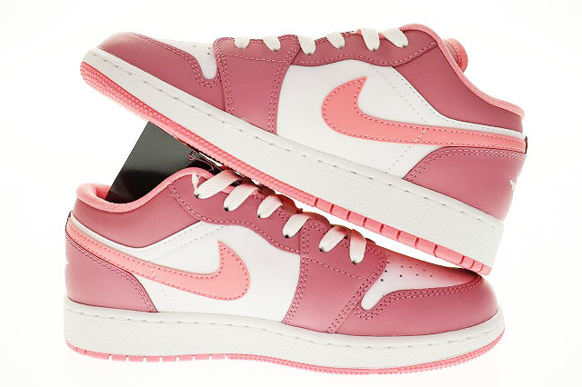 未使用品 ナイキ NIKE AIR JORDAN 1 LOW GS DESERT BERRY 2023 23.5cm 553560-616 エア ジョーダン I ロー デザート ベリー 231113_画像3