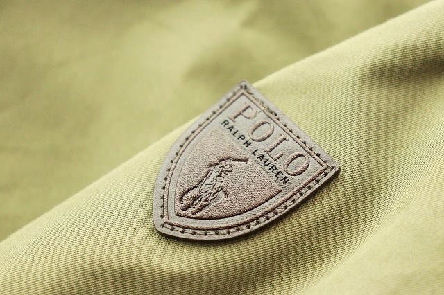 ポロ ラルフローレン POLO RALPH LAUREN 希少サイズ コットン ツイル ジャケット オリーブ レザーパッチ XXL 【ブランド古着ベクトル】2311_画像3