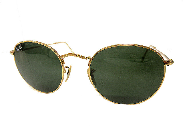 レイバン RAY BAN ROUND METAL RB3447 ラウンドメタル サングラス 50□21 ゴールド アイウェア ★AA★ メンズ レディース_画像1