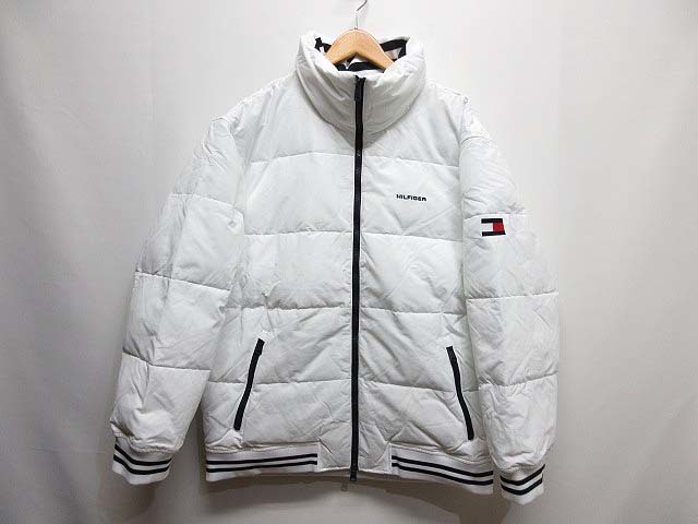 未使用品 トミーヒルフィガー TOMMY HILFIGER ナイロン 中綿 ジャケット ブルゾン XXL 白 ホワイト ダブルジップ 78J4151 アウター 正規品_画像1