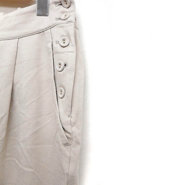  Nimes NIMES tuck широкий брюки лодыжка длина одноцветный боковой кнопка одноцветный бежевый /FT45 женский 