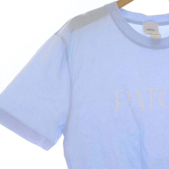 PATOU オーガニックコットン パトゥロゴTシャツ 半袖 クルーネック S 水色 /DK レディース_画像4