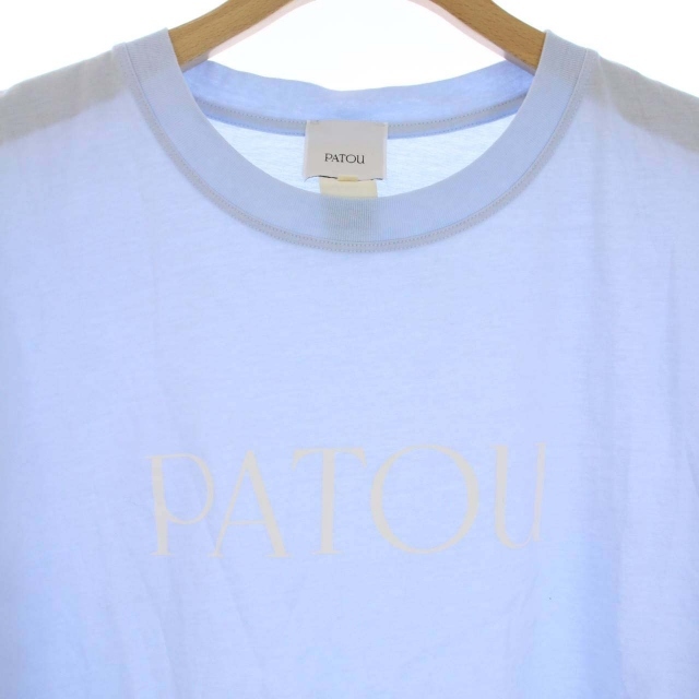 PATOU オーガニックコットン パトゥロゴTシャツ 半袖 クルーネック S 水色 /DK レディース_画像3