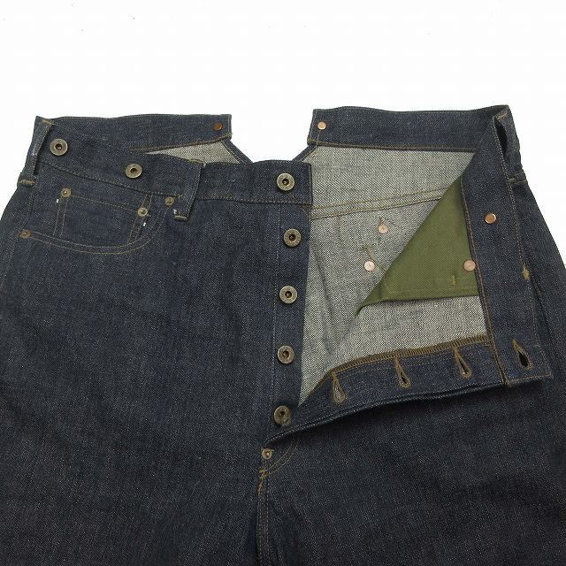 ナイジェルケーボン NIGEL CABOURN RAILMAN DENIM PANT レイルマン ワイド デニム パンツ セルビッチ 5ポケット シンチバック ジーンズ_画像3