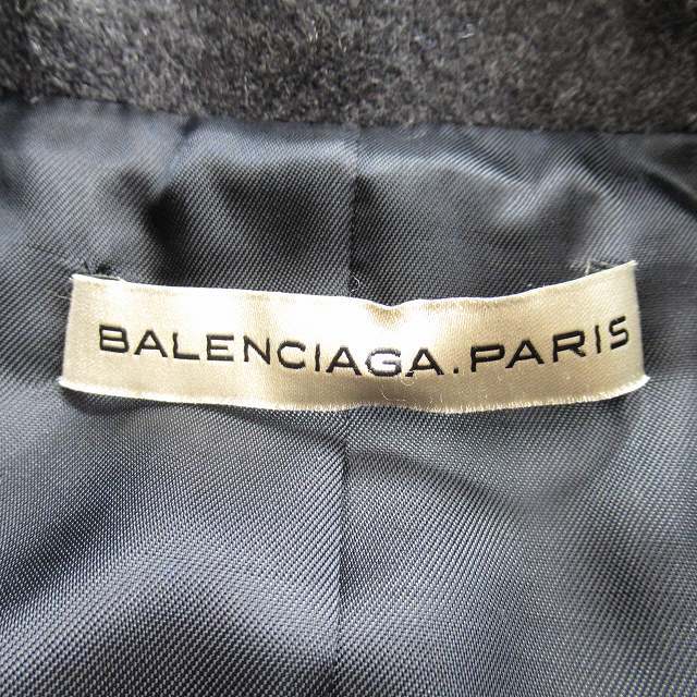 美品 2012年製 バレンシアガ BALENCIAGA ダブルブレスト ショートコート ヴァージンウール メルトン ジャケット ブルゾン ダブルボタン 34_画像7