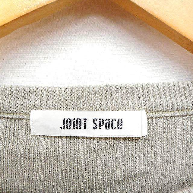 ジョイントスペース JOINT SPACE バルーンスリーブ リブ ニット セーター 七分袖 無地 M ピスタチオ /FT15 レディース_画像3