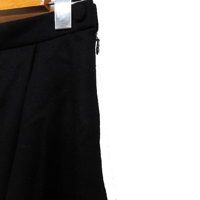  Ballsey BALLSEY Tomorrowland flair skirt knee height plain simple wool small size 32 black black /FT35 lady's 