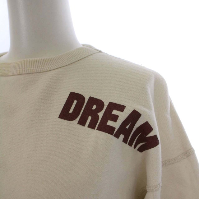 ロンハーマン ヴィンテージ R.H.vintage Dream Sweat Shirt DREAM クルーネックスウェット ロゴ ショート丈 XS アイボリー /DK レディース_画像5