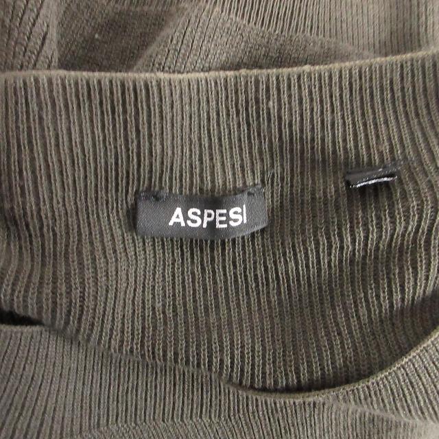 アスペジ ASPESI ニット セーター半袖 カーキ 緑系 40 L 1113 レディース_画像8