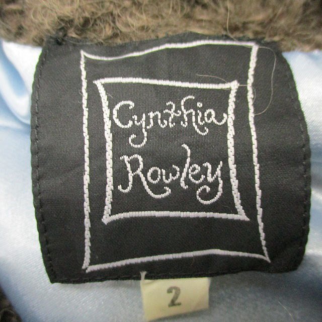 シンシアローリー CYNTHIA ROWLEY スタンドカラー コート ショート シンプル 2 カーキ /KT3 レディース_画像3