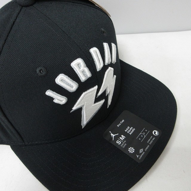 未使用品 ナイキ NIKE タグ付き JORDAN BRAND J PRO CAP S FB FLT MVP ベースボールキャップ 帽子 FD5180-010 黒 ブラック S/M 1113_画像5