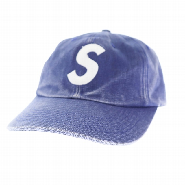 シュプリーム SUPREME 23SS Pigment Canvas S Logo 6-Panel Cap ピグメント キャンバス ロゴ キャップ 帽子 ネイビー ブランド古着ベクトル