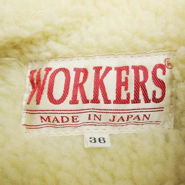 美品 ワーカーズ WORKERS K＆T H MFG Co Boa Jacket ボア コーデュロイ ジャケット 細畝 ロゴ ステンカラー ブルゾン ジャンパー 上着_画像8