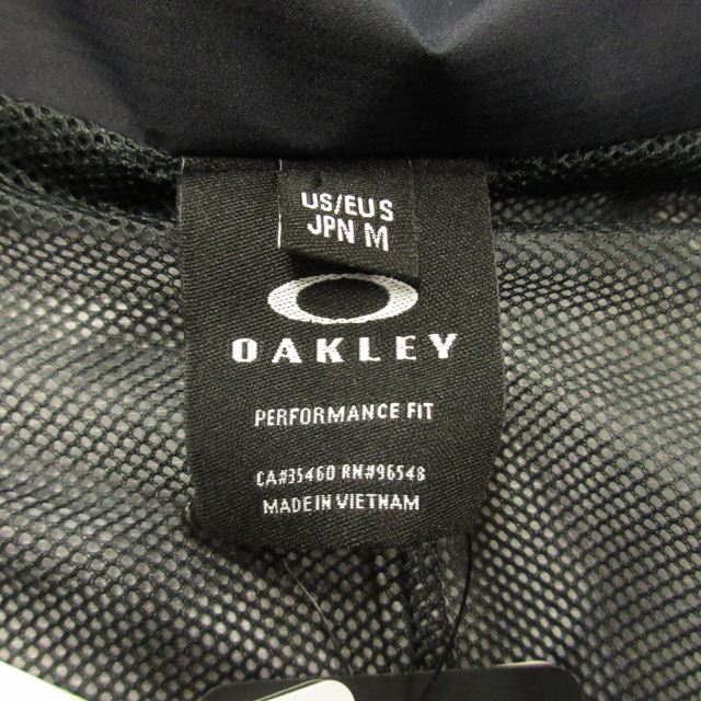 未使用品 オークリー OAKLEY タグ付き 近年 フーディ メッシュジャケット ウインドブレーカー ブルゾン 総柄 黒 ブラック M 1107 メンズ_画像3