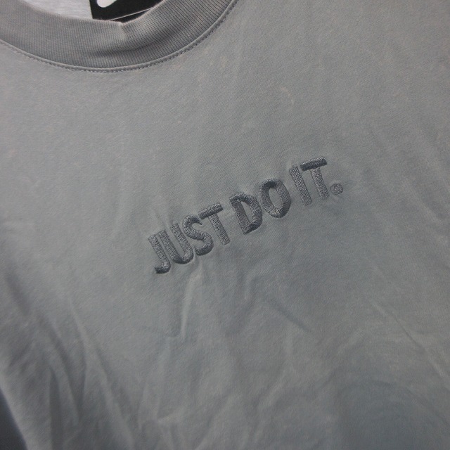 ナイキ NIKE JUST DO IT. Tシャツ カットソー 半袖 グレー系 M 1114_画像5