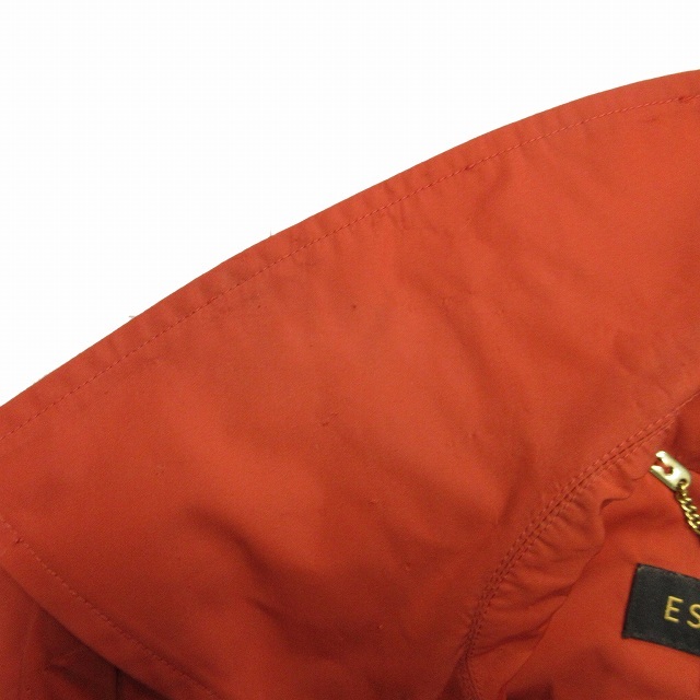 エスカーダ ESCADA トレンチ コート ジャケット ブルゾン フレア プリーツ 34 オレンジ レディース_画像7