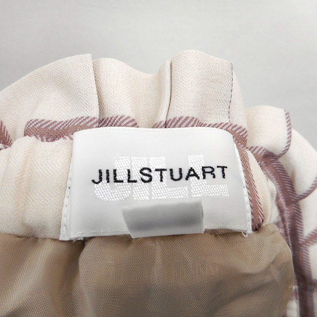  Jill Stuart JILL STUART юбка в складку длинный midi длина .. рисунок украшение ремень M бежевый /HT27 женский 