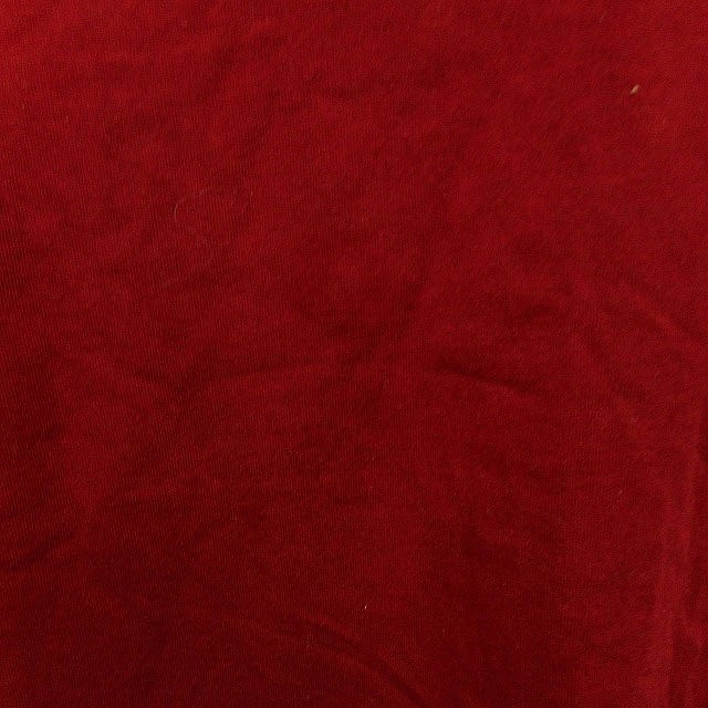 ページボーイ PAGE BOY オーバーサイズ Tシャツ カットソー 五分袖 丸首 無地 コットン 綿 F レッド 赤 /FT38 レディース_画像4