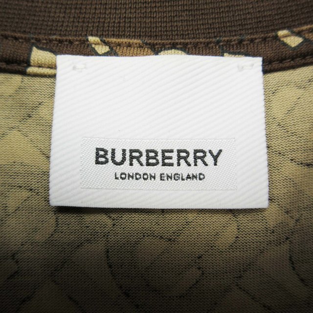 превосходный товар Burberry London BURBERRY LONDON ENGLAND Monogram Stripe Print TEE TB монограмма полоса футболка короткий рукав Logo принт 