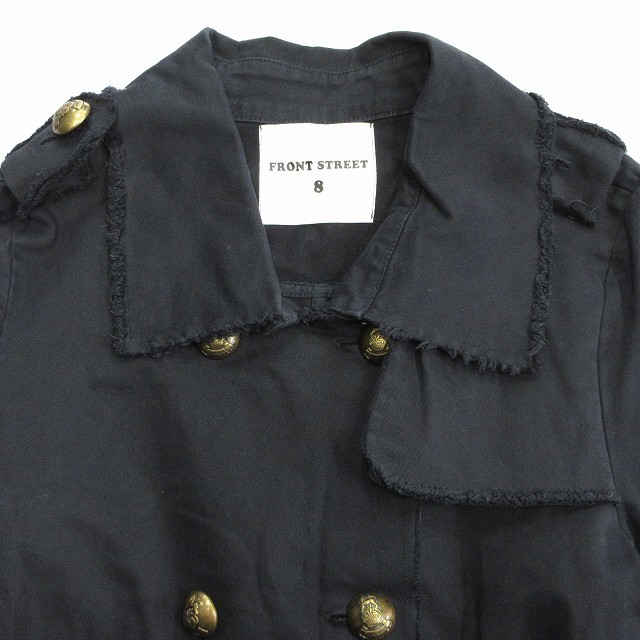  front Street eitoFRONT STREET 8 pea coat pea coat outer .. cut . processing cut off ribbon attaching gold button Italy made 44!7