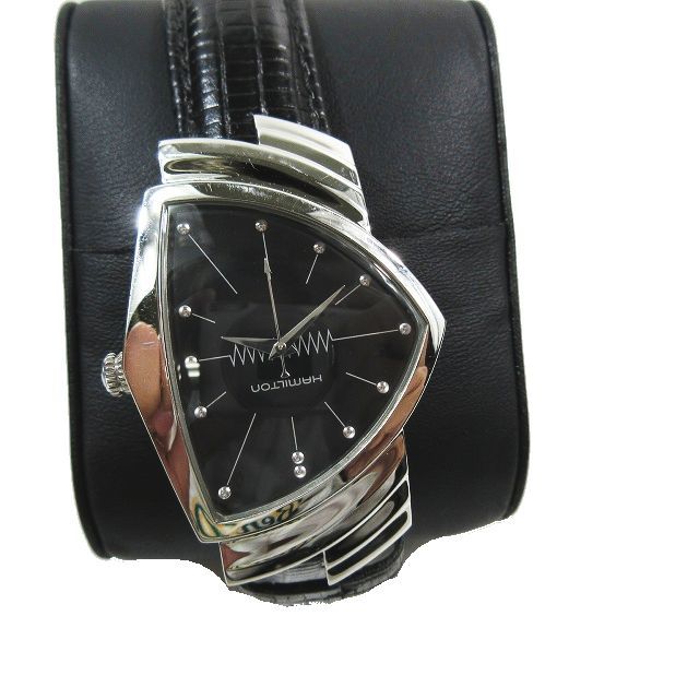 ハミルトン HAMILTON H244112 ベンチュラ Quartz クオーツ 腕時計 ウォッチ ステンレス 黒文字盤 シルバー メンズ