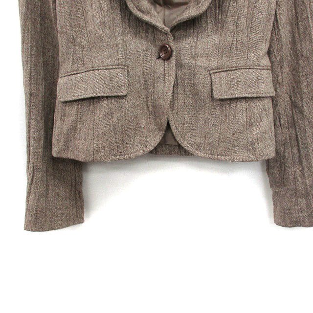  Comme Ca Ism COMME CA ISM tailored jacket single wool simple Brown tea /KT2 lady's 