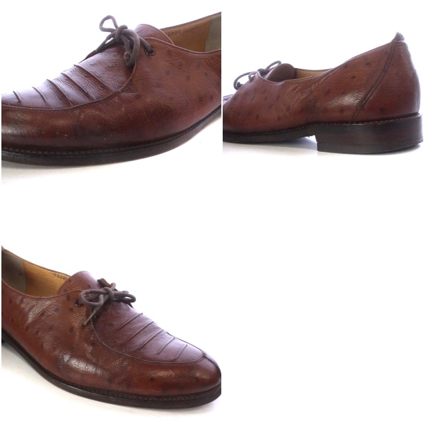  Issey Miyake ISSEY MIYAKE Vintage 80 period business shoes dot pattern leather 25.5EEcm tea color Brown /YO2 #SH men's 