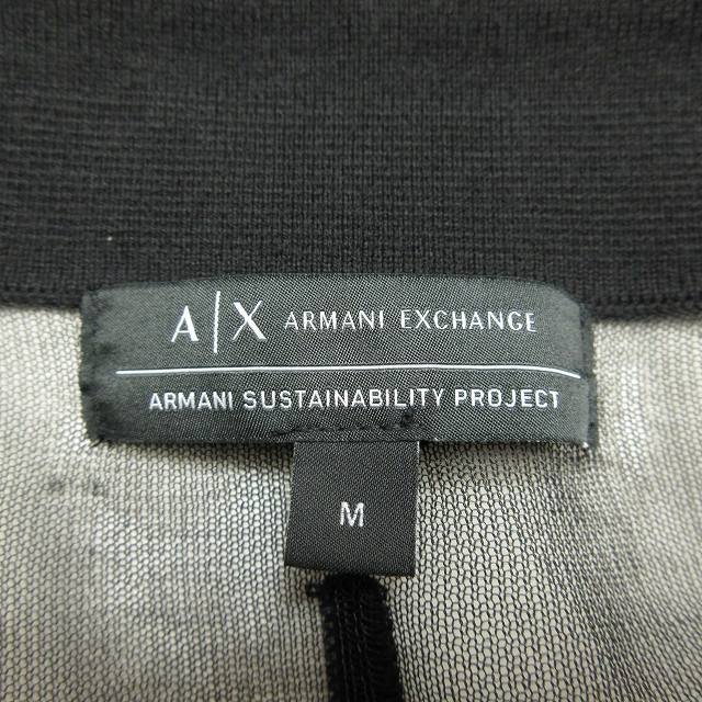 2021年製 アルマーニエクスチェンジ A/X ARMANI EXCHANGE シースルーパネル ニット ポロシャツ 半袖 ロゴ ジャガード ストレッチ BLM11の画像6