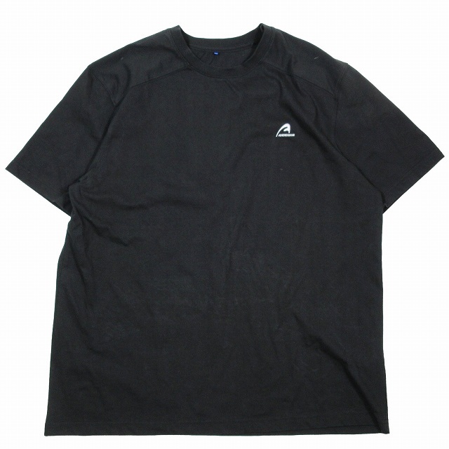 美品 23SS アーダーエラー ADERERROR A-peec LOGO T-SHIRT Tシャツ 半袖 刺繍 ロゴ カットソー A3 黒 ブラック BMADSSTS0105BK/3 メンズ レ