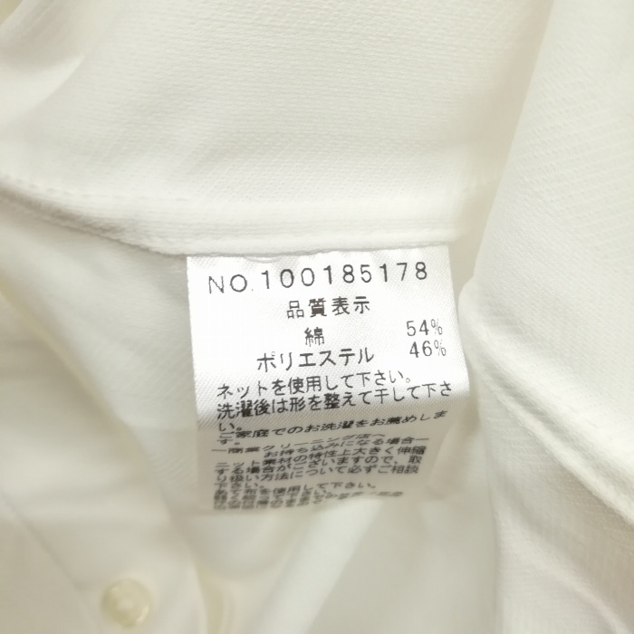 未使用品 ブルックスブラザーズ BROOKS BROTHERS ボタンダウン ドレスシャツ ワイシャツ ヘリンボーン ストレッチ 15.5-33 ホワイト メンズ_画像6