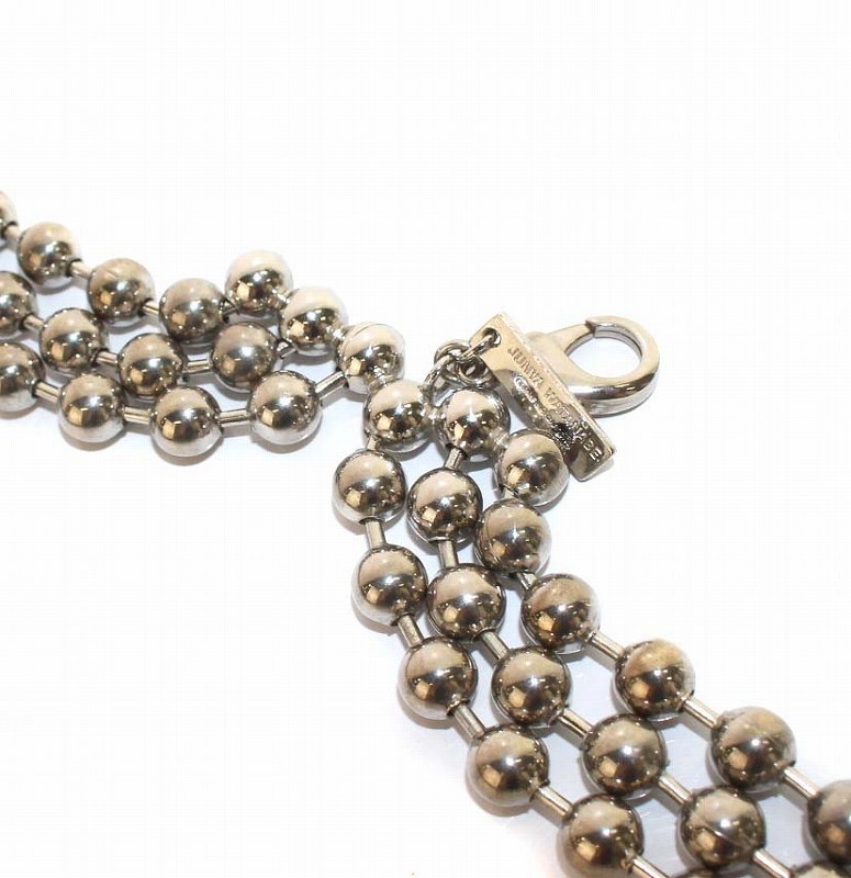 ジュンヤワタナベ コムデギャルソン 21AW BALL CHAIN CHOKER NECKLACE IN SILVER ボールチェーンネックレス 3連 シルバー色_画像3