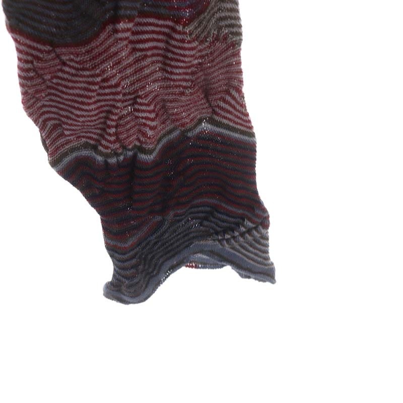  Jurgen Lehl JURGEN LEHL Lamy linen. border pattern Mix knitted cut and sewn long sleeve M multicolor /MI #OS lady's 