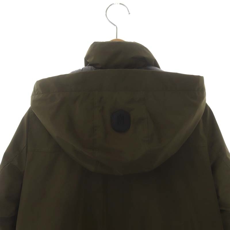 ma car juMACKAGE AMBER down jacket hood Zip up XXS khaki Brown /MI #OS lady's 