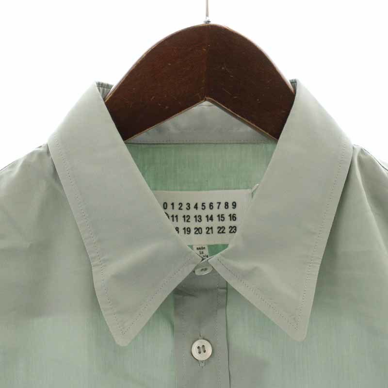 メゾンマルジェラ 10 Maison Margiela 10 20SS カジュアルシャツ ポケット 長袖 40 L 緑 グリーン /YI19 メンズの画像3