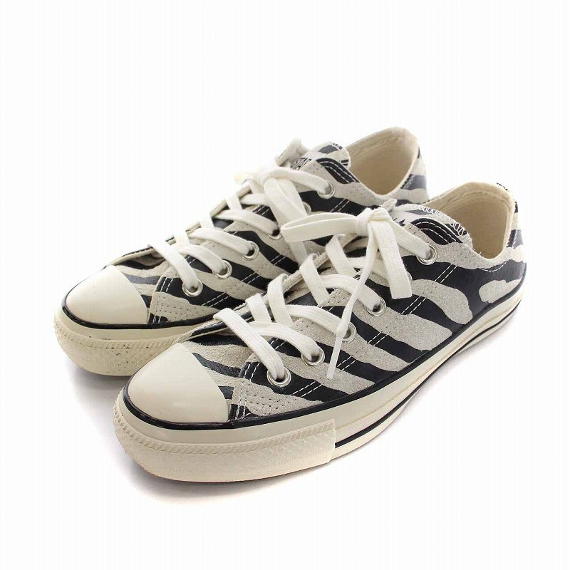 コンバース SUEDE ALL STAR US ZEBRA OX スエード オールスター US ゼブラ OX スニーカー ローカット US5 24cm ホワイト ブラック 1SD050_画像2