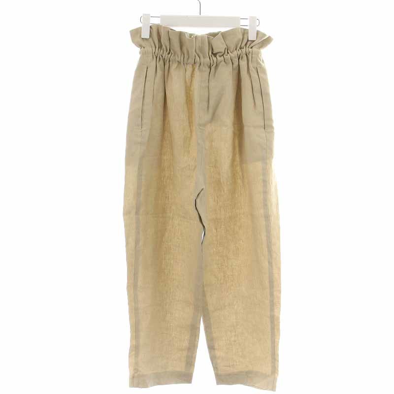  Acne s Today oz Acne Studios 19SS long pants high waist linen flax 32 XXS beige /YI1 lady's 