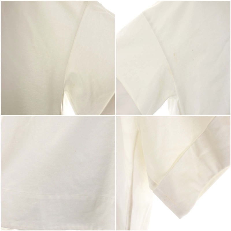 シクラス CYCLAS サイドライン スリット 半袖Tシャツ カットソー オーバーサイズ デザイン S 白 ホワイト /HS ■OS レディース_画像7