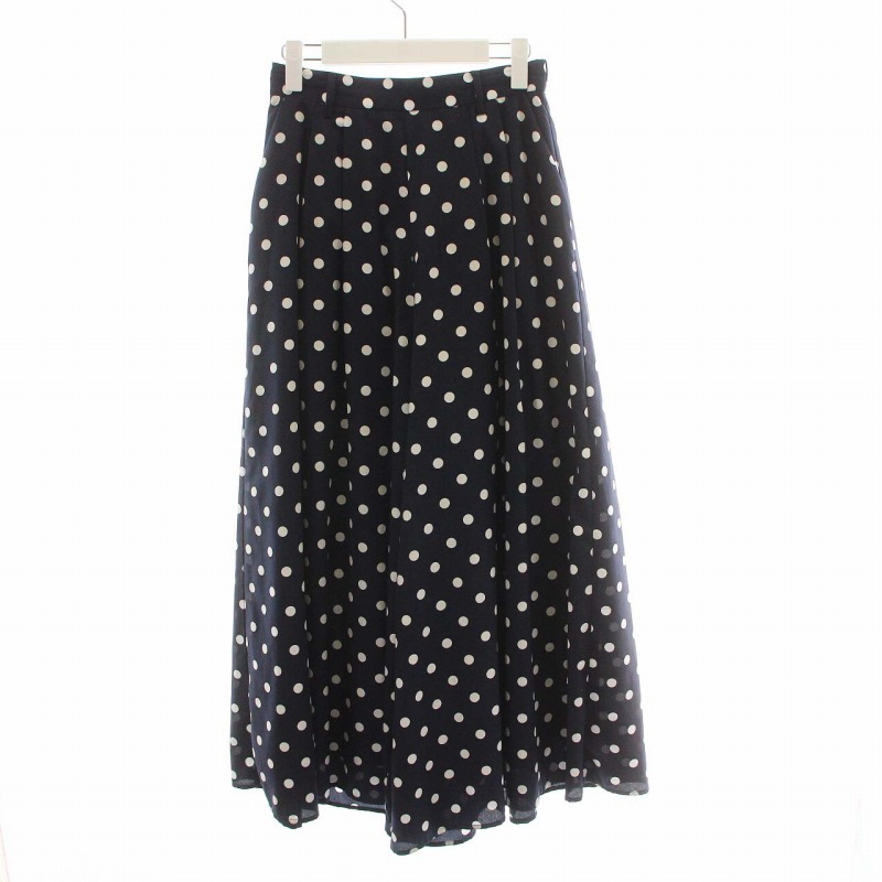  Ray Beams Ray Beams dot long s car cho wide pants 1 M navy blue navy /TR25 lady's 