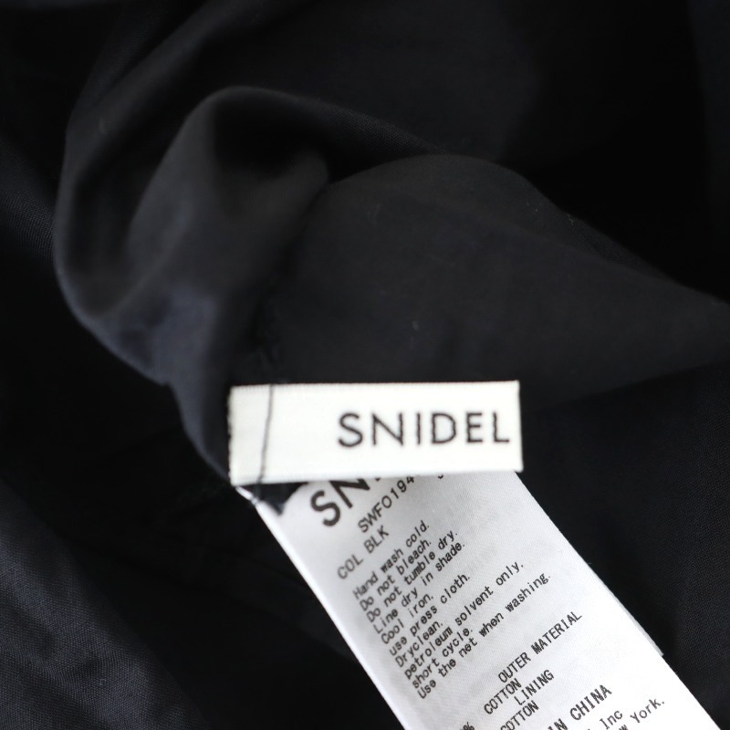 スナイデル snidel コットンレースロングワンピース ミモレ 五分袖 0 黒 ブラック /MF ■OS レディース_画像3