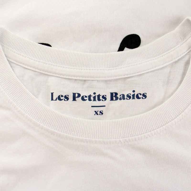 トゥモローランド TOMORROWLAND Les Petits Basics Tシャツ カットソー 半袖 クルーネック ロゴ XS 白 ホワイト 黒 ブラックの画像8