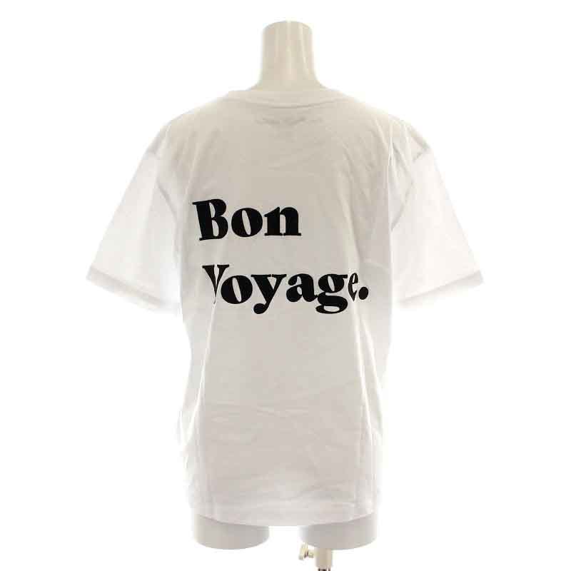 トゥモローランド TOMORROWLAND Les Petits Basics Tシャツ カットソー 半袖 クルーネック ロゴ XS 白 ホワイト 黒 ブラックの画像2