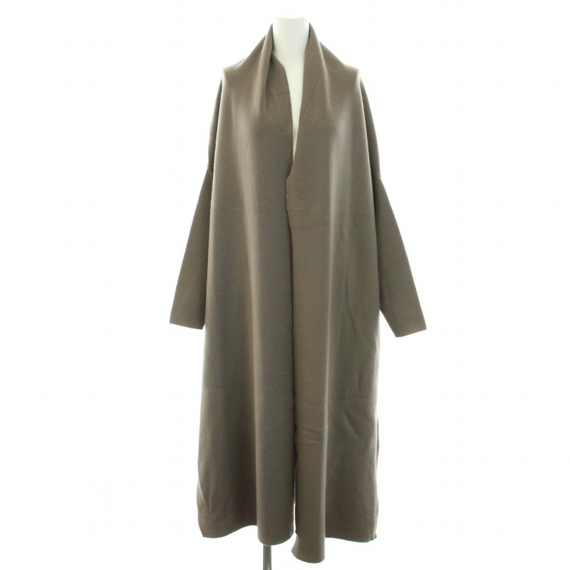  Mu z Deuxieme Classe 17AW гладкий вязаный свободная домашняя одежда пальто topa- длинный кардиган шерсть чай Brown женский 